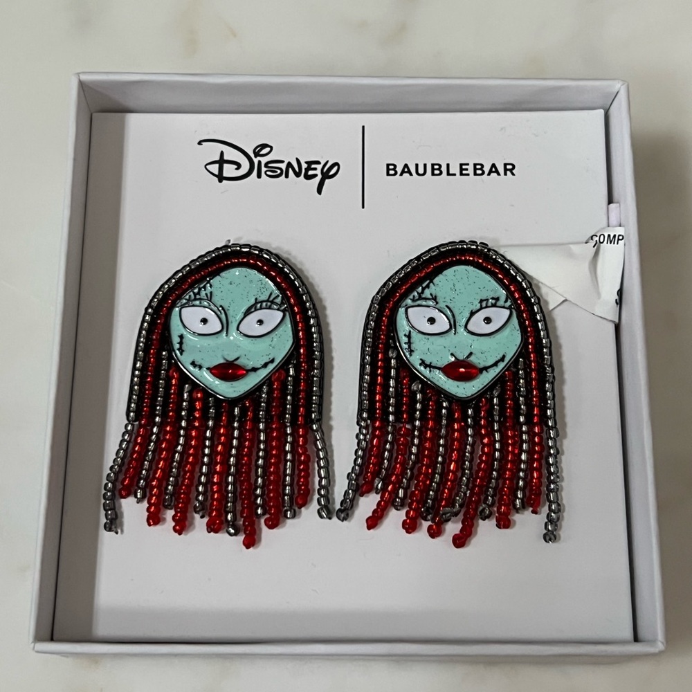 Disney BaubleBar RARE Nightmare Before Christmas Sally Beaded Earrings
